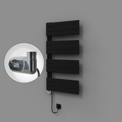 Radiva - Sirius Dekoratif Elektrikli Havlupan 600x1150 Siyah (Thesis Termostat) 600W