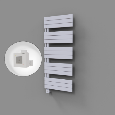 Radiva - Sirius Dekoratif Elektrikli Havlupan 600x1400 Beyaz (KTX1 Termostat) 1000W (1)