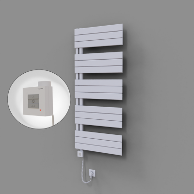 Radiva - Sirius Dekoratif Elektrikli Havlupan 600x1400 Beyaz (KTX1 Termostat) 1000W Spiral Kablolu (1)