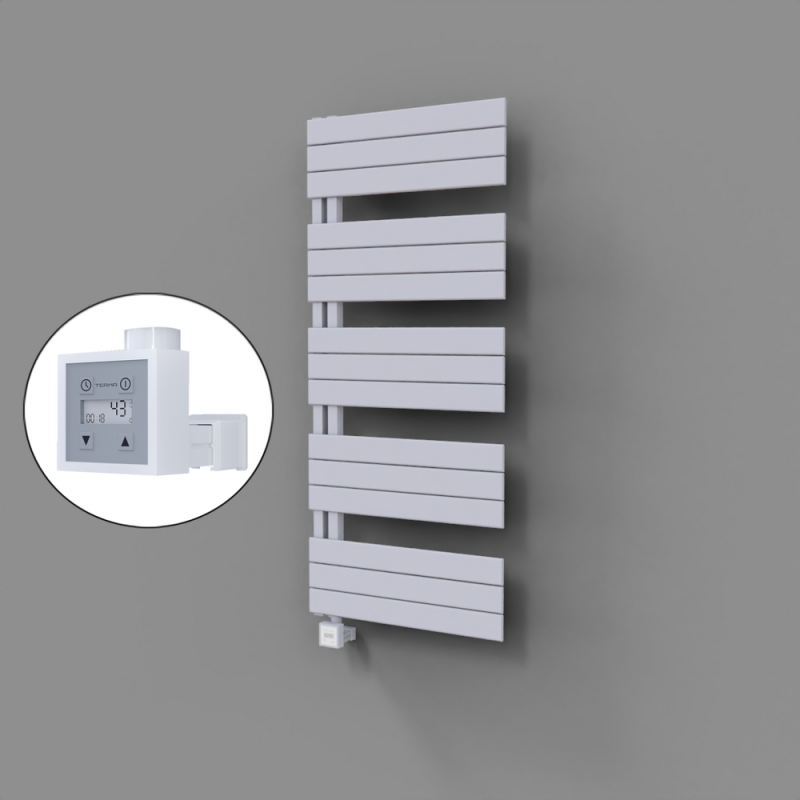 Sirius Dekoratif Elektrikli Havlupan 600x1400 Beyaz (KTX3 Termostat) 1000W - 1SIR06001400B1TE7100