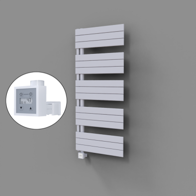 Radiva - Sirius Dekoratif Elektrikli Havlupan 600x1400 Beyaz (KTX3 Termostat) 1000W