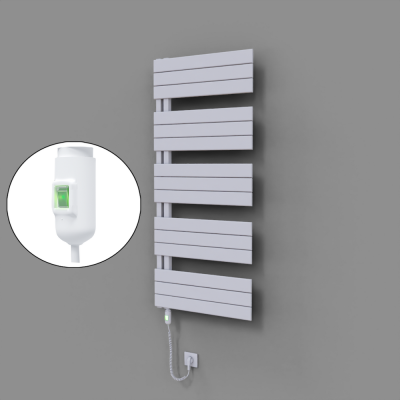 Radiva - Sirius Dekoratif Elektrikli Havlupan 600x1400 Beyaz (On/Off Düğmeli) 900W