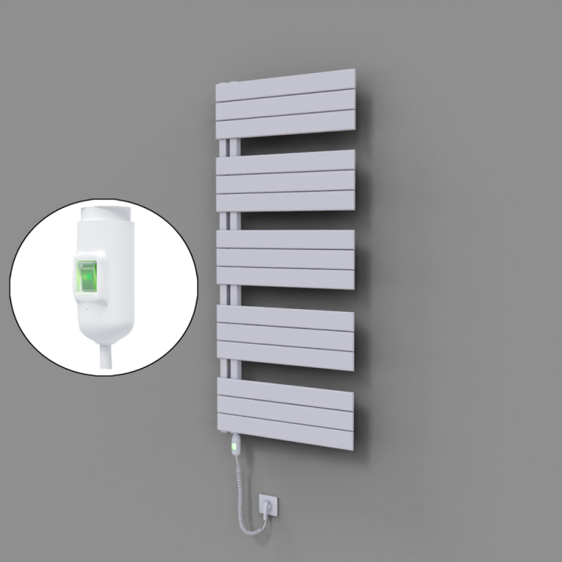 Sirius Dekoratif Elektrikli Havlupan 600x1400 Beyaz (On/Off Düğmeli) 900W - 1SIR06001400B1TE1090