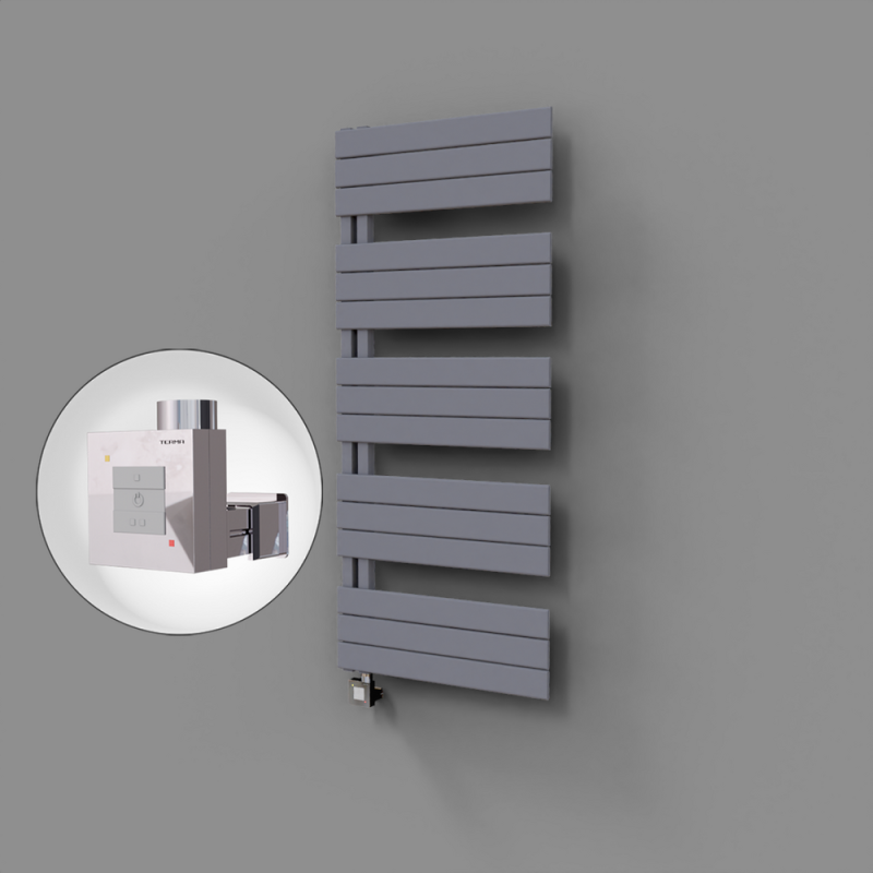 Sirius Dekoratif Elektrikli Havlupan 600x1400 Gri (KTX1 Termostat) 1000W - 1SIR06001400B4TEB100