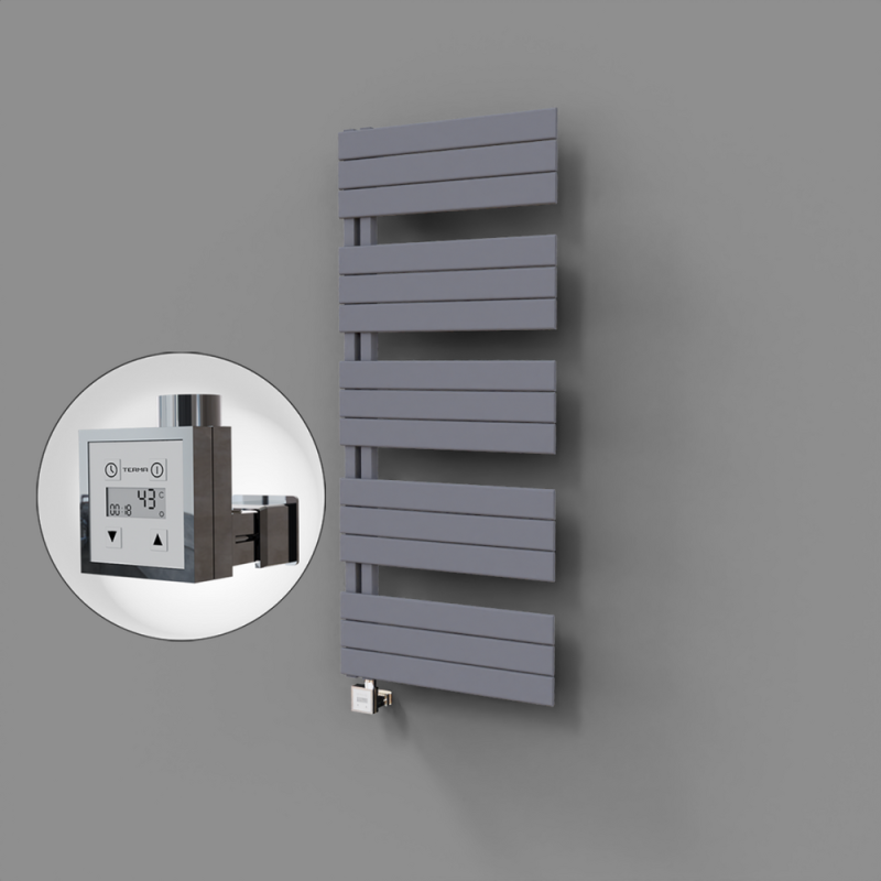 Sirius Dekoratif Elektrikli Havlupan 600x1400 Gri (KTX3 Termostat) 1000W - 1SIR06001400B4TE7100