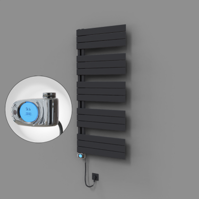 Radiva - Sirius Dekoratif Elektrikli Havlupan 600x1400 Koyu Antrasit (Musa Termostat) 900W