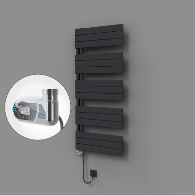 Radiva - Sirius Dekoratif Elektrikli Havlupan 600x1400 Koyu Antrasit (Thesis Termostat) 900W (1)