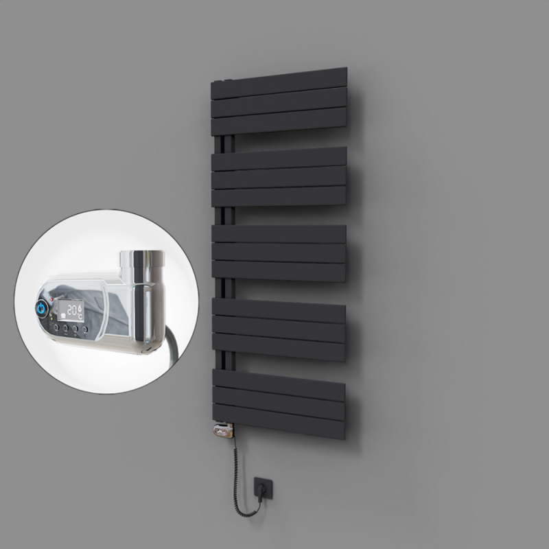 Sirius Dekoratif Elektrikli Havlupan 600x1400 Koyu Antrasit (Thesis Termostat) 900W - 1SIR06001400B6TE2090