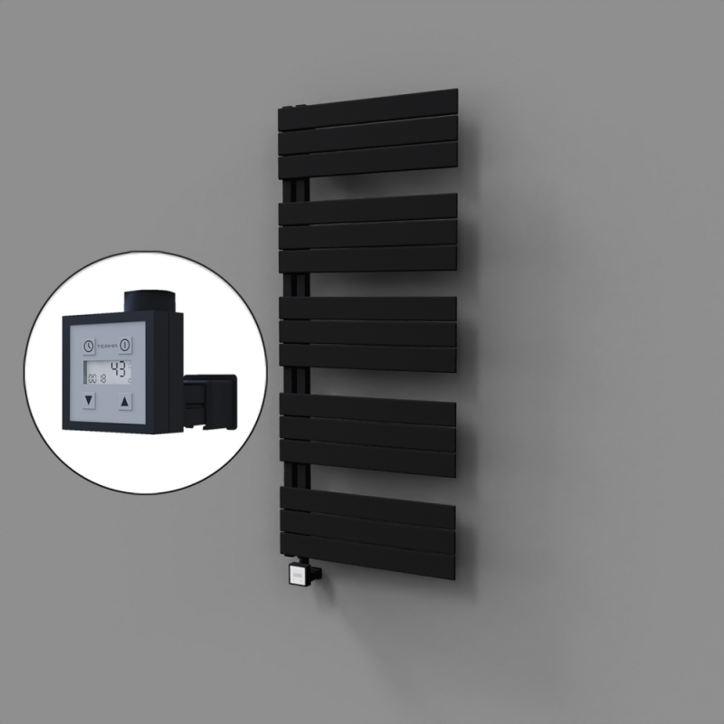 Sirius Dekoratif Elektrikli Havlupan 600x1400 Siyah (KTX3 Termostat) 1000W - 1SIR06001400B3TE7100