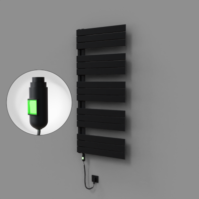 Radiva - Sirius Dekoratif Elektrikli Havlupan 600x1400 Siyah (On/Off Düğmeli) 900W (1)