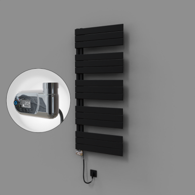 Radiva - Sirius Dekoratif Elektrikli Havlupan 600x1400 Siyah (Thesis Termostat) 900W