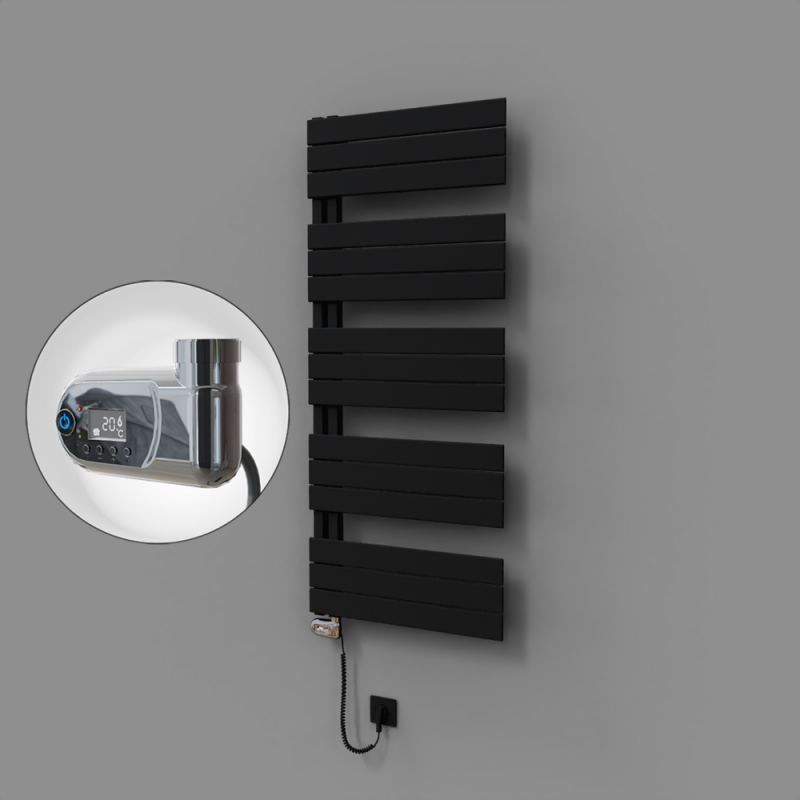 Sirius Dekoratif Elektrikli Havlupan 600x1400 Siyah (Thesis Termostat) 900W - 1SIR06001400B3TE2090