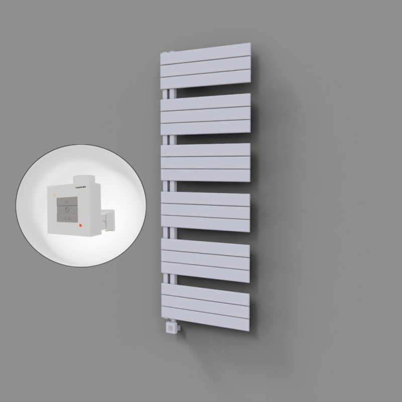 Sirius Dekoratif Elektrikli Havlupan 600x1640 Beyaz (KTX1 Termostat) 1000W - 1SIR06001640B1TEB100