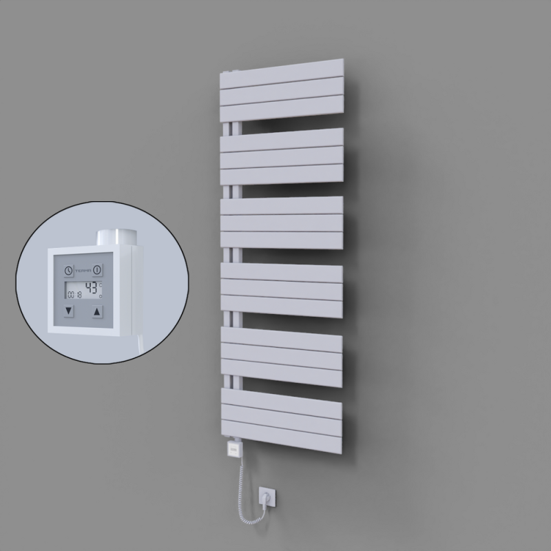 Sirius Dekoratif Elektrikli Havlupan 600x1640 Beyaz (KTX3 Termostat) 1000W Spiral Kablolu - 1SIR06001640B1TE7100-K