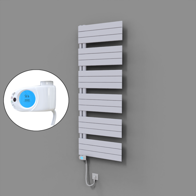 Sirius Dekoratif Elektrikli Havlupan 600x1640 Beyaz (Musa Termostat) 900W - 1SIR06001640B1TE3090