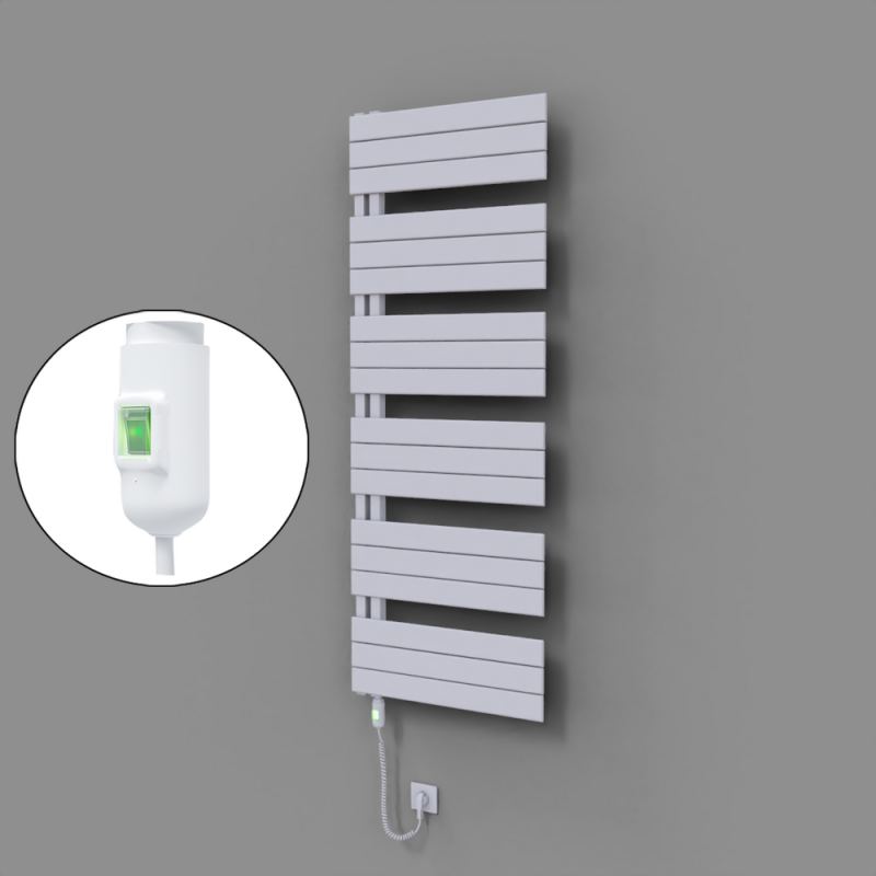 Sirius Dekoratif Elektrikli Havlupan 600x1640 Beyaz (On/Off Düğmeli) 900W - 1SIR06001640B1TE1090