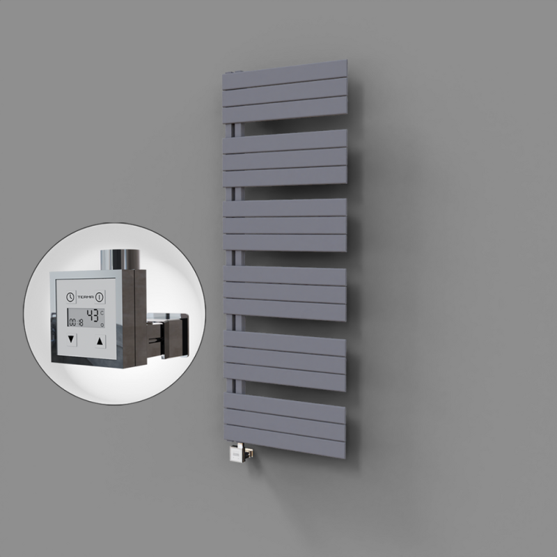 Sirius Dekoratif Elektrikli Havlupan 600x1640 Gri (KTX3 Termostat) 1000W - 1SIR06001640B4TE7100