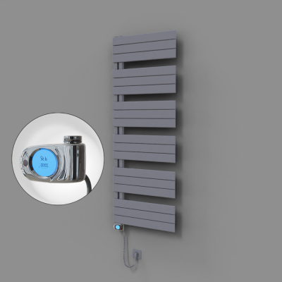 Radiva - Sirius Dekoratif Elektrikli Havlupan 600x1640 Gri (Musa Termostat) 900W (1)