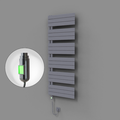 Radiva - Sirius Dekoratif Elektrikli Havlupan 600x1640 Gri (On/Off Düğmeli) 900W