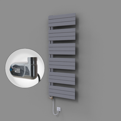 Radiva - Sirius Dekoratif Elektrikli Havlupan 600x1640 Gri (Thesis Termostat) 900W (1)