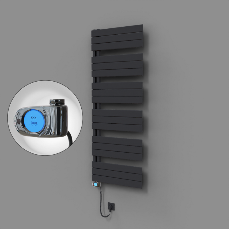 Sirius Dekoratif Elektrikli Havlupan 600x1640 Koyu Antrasit (Musa Termostat) 900W - 1SIR06001640B6TE3090