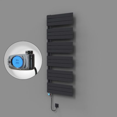 Radiva - Sirius Dekoratif Elektrikli Havlupan 600x1640 Koyu Antrasit (Musa Termostat) 900W