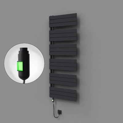 Radiva - Sirius Dekoratif Elektrikli Havlupan 600x1640 Koyu Antrasit (On/Off Düğmeli) 900W (1)