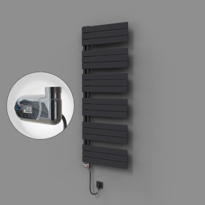 Radiva - Sirius Dekoratif Elektrikli Havlupan 600x1640 Koyu Antrasit (Thesis Termostat) 900W