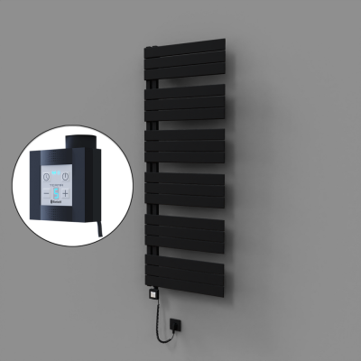 Radiva - Sirius Dekoratif Elektrikli Havlupan 600x1640 Siyah (KTX4 Termostat) 1000W Spiral Kablolu (1)