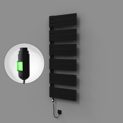 Radiva - Sirius Dekoratif Elektrikli Havlupan 600x1640 Siyah (On/Off Düğmeli) 900W (1)