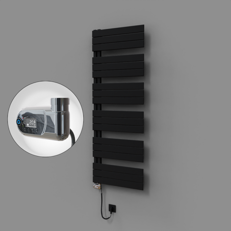 Sirius Dekoratif Elektrikli Havlupan 600x1640 Siyah (Thesis Termostat) 900W - 1SIR06001640B3TE2090