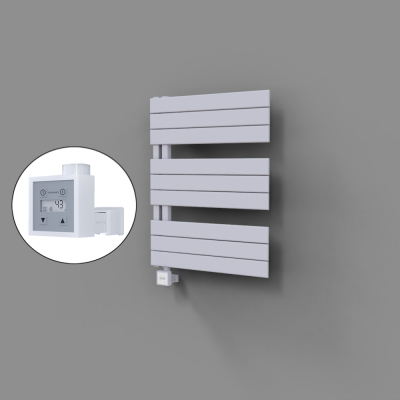 Radiva - Sirius Dekoratif Elektrikli Havlupan 600x800 Beyaz (KTX3 Termostat) 600W