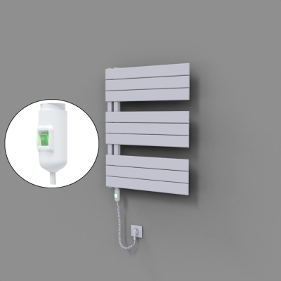 Radiva - Sirius Dekoratif Elektrikli Havlupan 600x800 Beyaz (On/Off Düğmeli) 600W