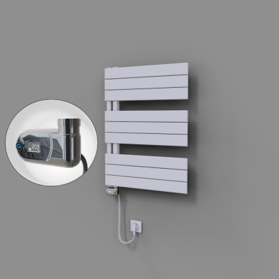 Radiva - Sirius Dekoratif Elektrikli Havlupan 600x800 Beyaz (Thesis Termostat) 600W