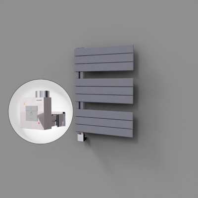 Radiva - Sirius Dekoratif Elektrikli Havlupan 600x800 Gri (KTX1 Termostat) 600W