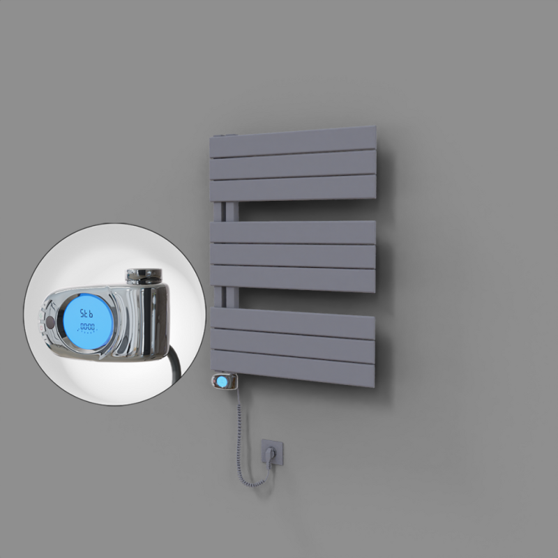 Sirius Dekoratif Elektrikli Havlupan 600x800 Gri (Musa Termostat) 600W - 1SIR06000800B4TE3060