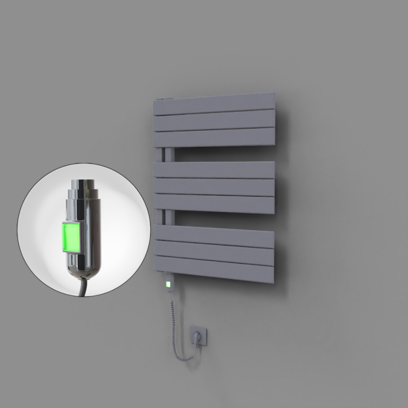 Sirius Dekoratif Elektrikli Havlupan 600x800 Gri (On/Off Düğmeli) 600W - 1SIR06000800B4TE1060