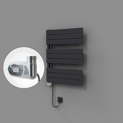 Radiva - Sirius Dekoratif Elektrikli Havlupan 600x800 Koyu Antrasit (Thesis Termostat) 600W - 500