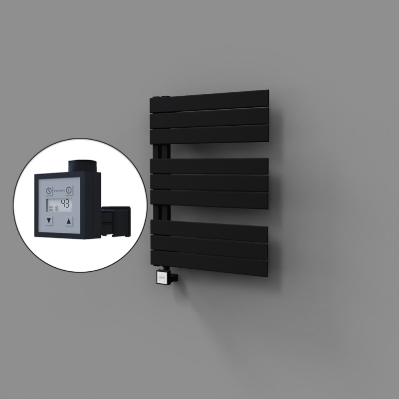 Sirius Dekoratif Elektrikli Havlupan 600x800 Siyah (KTX3 Termostat) 600W - 1SIR06000800B3TE7060