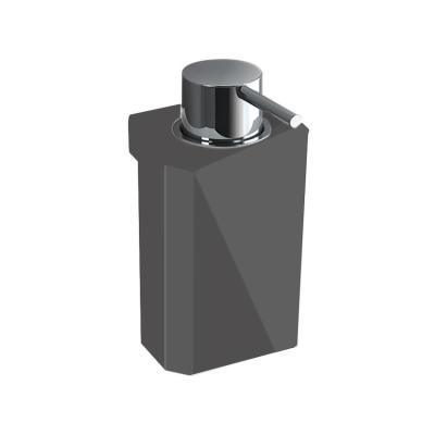 Sonia - Sonia Sıvı Sabunluk Siyah S4 Solid Surface/Krom 156283 - 1