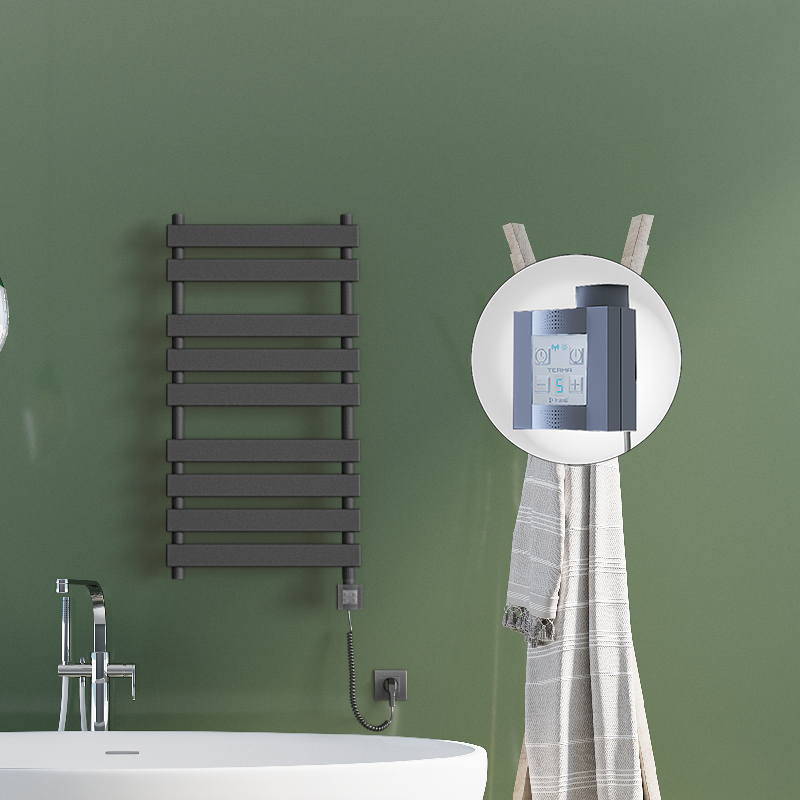 TAHITI Elektrikli Havlupan 500x1300 Antrasit Texture (KTX4 Termostat) 1000W Spiral Kablolu - 1TAH05001300B2TEC100-K