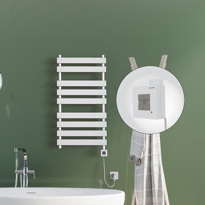 Radiva - TAHITI Elektrikli Havlupan 500x1300 Beyaz Parlak (KTX1 Termostat) 1000W Spiral Kablolu (1)