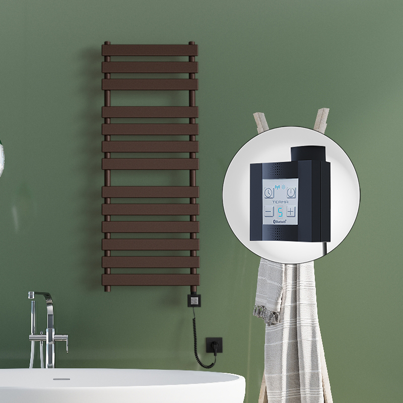 TAHITI Elektrikli Havlupan 500x950 Bakır Eskitme Parlak (KTX4 Termostat) 300W Spiral Kablolu - 1TAH05000950K3PEC030-K