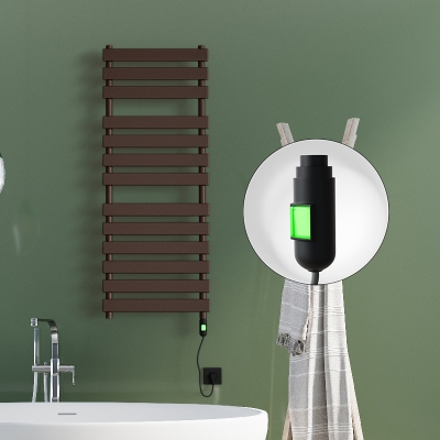 Radiva - TAHITI Elektrikli Havlupan 500x950 Bakır Eskitme Parlak (On/Off Düğmeli) 300W