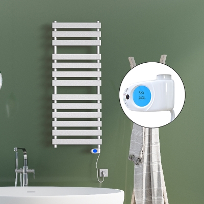 Radiva - TAHITI Elektrikli Havlupan 500x950 Beyaz Parlak (Musa Termostat) 600W (1)