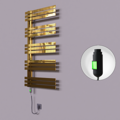 Radiva - Thames Dekoratif Elektrikli Havlupan 500x1200 Altın (On/Off Düğmeli) 300W