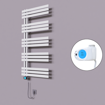 Radiva - Thames Dekoratif Elektrikli Havlupan 500x1200 Beyaz (Musa Termostat) 600W