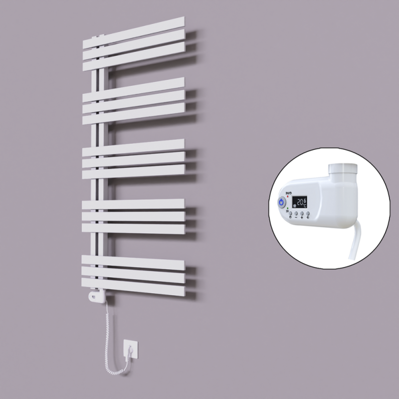 Thames Dekoratif Elektrikli Havlupan 500x1200 Beyaz (Thesis Termostat) 600W - 1THA05001200B1TE2060