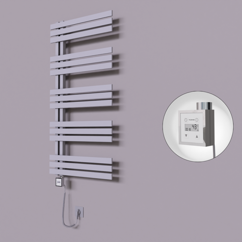 Thames Dekoratif Elektrikli Havlupan 500x1200 Gri (KTX3 Termostat) 600W Spiral Kablolu - 1THA05001200B4TE7060-K