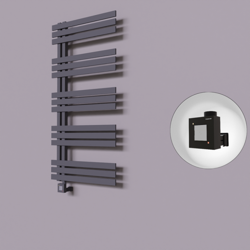 Thames Dekoratif Elektrikli Havlupan 500x1200 Koyu Antrasit (KTX1 Termostat) 600W - 1THA05001200B6TEB060